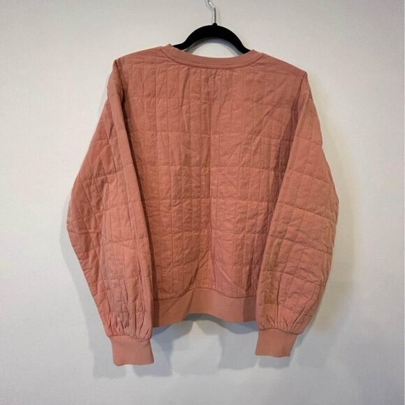 Woman’s quilted sweatshirt. Crew neck. New without tags. Size large. Salmon colo - Picture 6 of 7